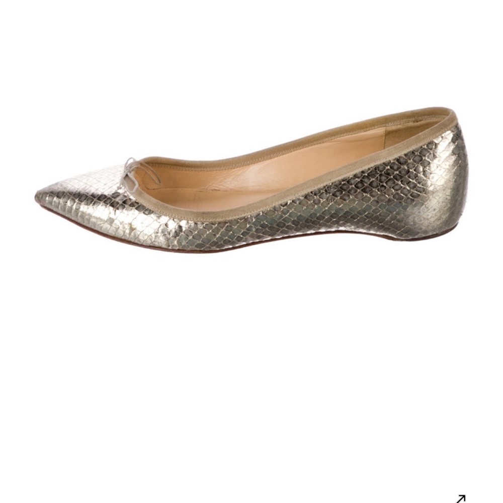 Elegant Christian Louboutin Gold Women's Flats